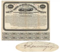 South And North Alabama Rr Co. Signed On Verso As Trustee By J. Pierpont Morgan