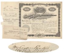 Sierra Madre Development Co. Issued To Wm Proctor And Signed On Verso By Wm Cooper Proctor