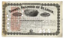 Tunnel Railroad Of St. Louis Signed For J.S. Morgan & Co. By Junius Morgan