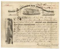 Boston And Providence Railroad Corporation Issued To John Murray Forbes