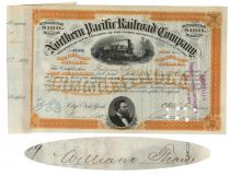 Northern Pacific Issued To And Signed By </P> William Thaw</>