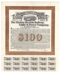 Marion Electric Railway Light & Power Company Bond