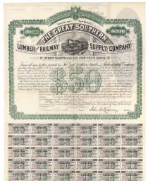 The Great Southern Lumber And Railway Supply Company Bond