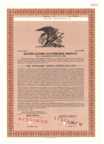 Southern California Gas International Finance N.V.