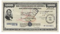 1950 Series G 1,000 Dollar Savings Bond