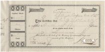 Rare Stock Certificate Issued By The Perris and Lakeview Railway Company