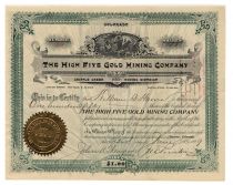 High Five Gold Mining Company – Cripple Creek and Leadville Mining District