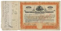 Columbian Bank Note Company Certificate #P1