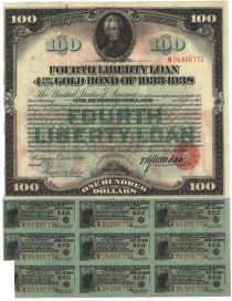 Fourth Liberty Loan 4% Gold Bond of 1933-1938