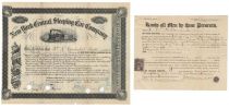 New York Central Sleeping Car Company Stock Issued to and Signed on Accompanying Proxy Document By William K. Vanderbilt