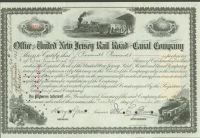 James Roosevelt Roosevelt Signs An United New Jersey Railroad And Canal Company Stock