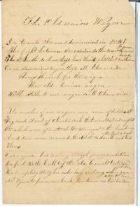 A Civil War Era Manuscript Poem