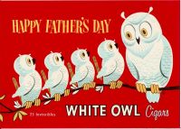 Happy Fathers Day White Owl Inner Label