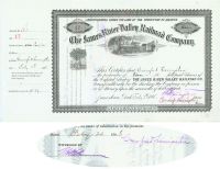 The James River Valley RR Co. Issued To And Signed By Crawford Livingston