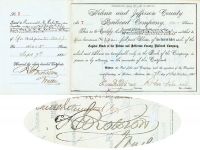 Helena And Jefferson County RR Co. Issued To And Signed By Rosewell G. Rollston As Trustee