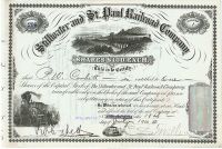 Stillwater And St. Paul Railroad Company Signed By Charles S. Mellen As President
