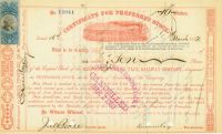 Russell Sage Signed Certificate For Preferred Stock In The Milwaukee & St. Paul Rw Co.