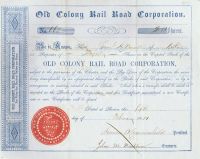 Old Colony Railroad Corporation  (blue On Gray)