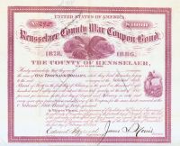 Rensselaer County War Coupon Bond