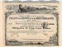 Compagnie De Chemin De Fer Et De Navigation D'alais Au Rhone Et A La Mediterranee