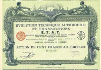Evolution Technique Automobile Et Transactions E.T.A.T.