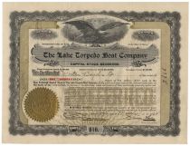 Lake Torpedo Boat-signed By Simon Lake As Vice President