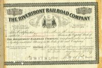 Riverfront Railroad Company Signed By Thomas A. Scott