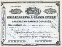 Philadelphia & Gray's Ferry Passenger Railway Stock