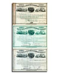 Superb Set Of Three Saint Paul & Duluth Railroad Stocks