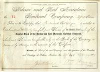 Helena And Red Mountain Railroad Company Issued To Frederick Billings