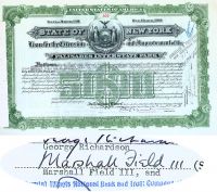 State Of New York Loan For The Extension And Improvement Of The Palisades Interstate Park Issued To And Signed By Marshall Field III