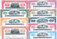 General Motors Stock - Lot Of 9
