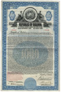 Republic of Bolivia 7% External Bond of 1928