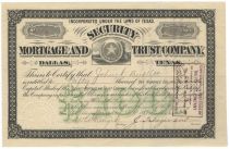 Security Mortgage and Trust Company of Dallas Texas